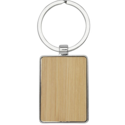 Porte clef bambou et Metal rectangle
