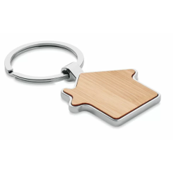 Porte clef bambou et Metal Maison