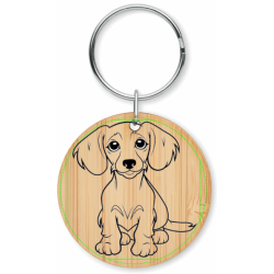 Porte clef bambou rond