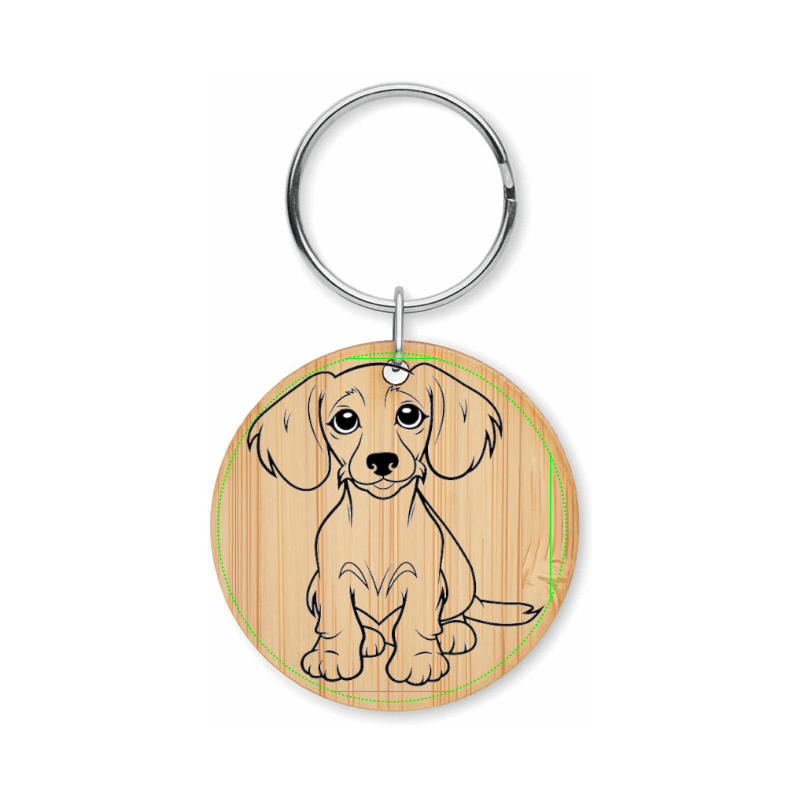 Porte clef bambou rond