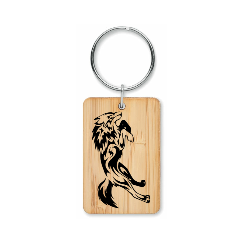 Porte clef bambou rectangulaire