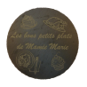 Dessous de plat rond ardoise gravé.