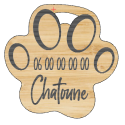 Médaille Patte de Chat Bambou