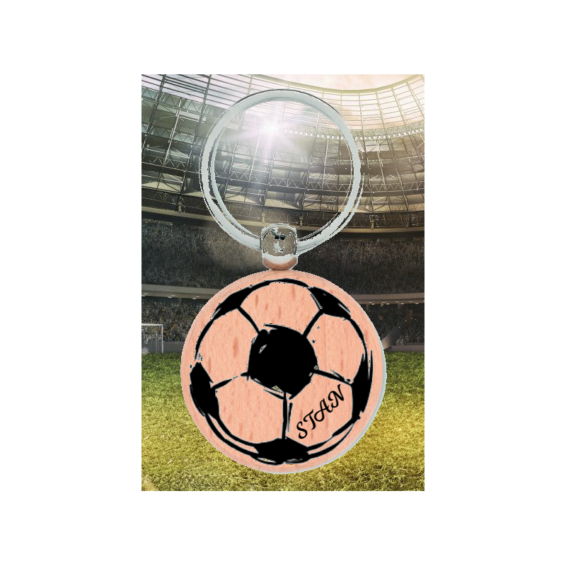 Porte clef bois rond