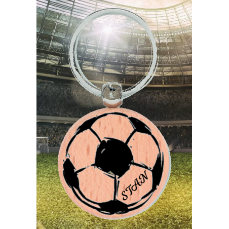 Porte clef bois rond