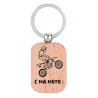 Porte clef bois rectangle