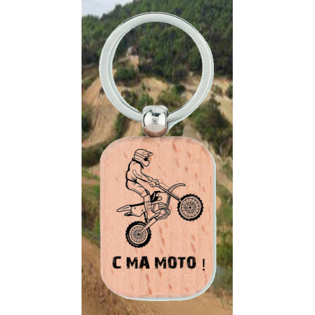 Porte clef bois rectangle