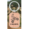 Porte clef bois rectangle