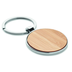 Porte clef bambou et Metal rond