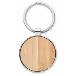 Porte clef bambou et Metal rond