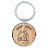 Porte clef bambou et Metal rond